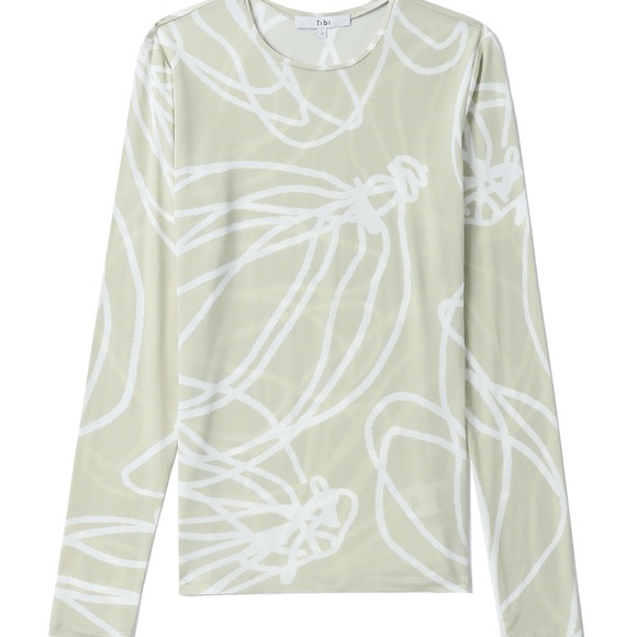 NWT Tibi Tulipe Long Sleeve Top in Clay XS - Picture 3 of 3